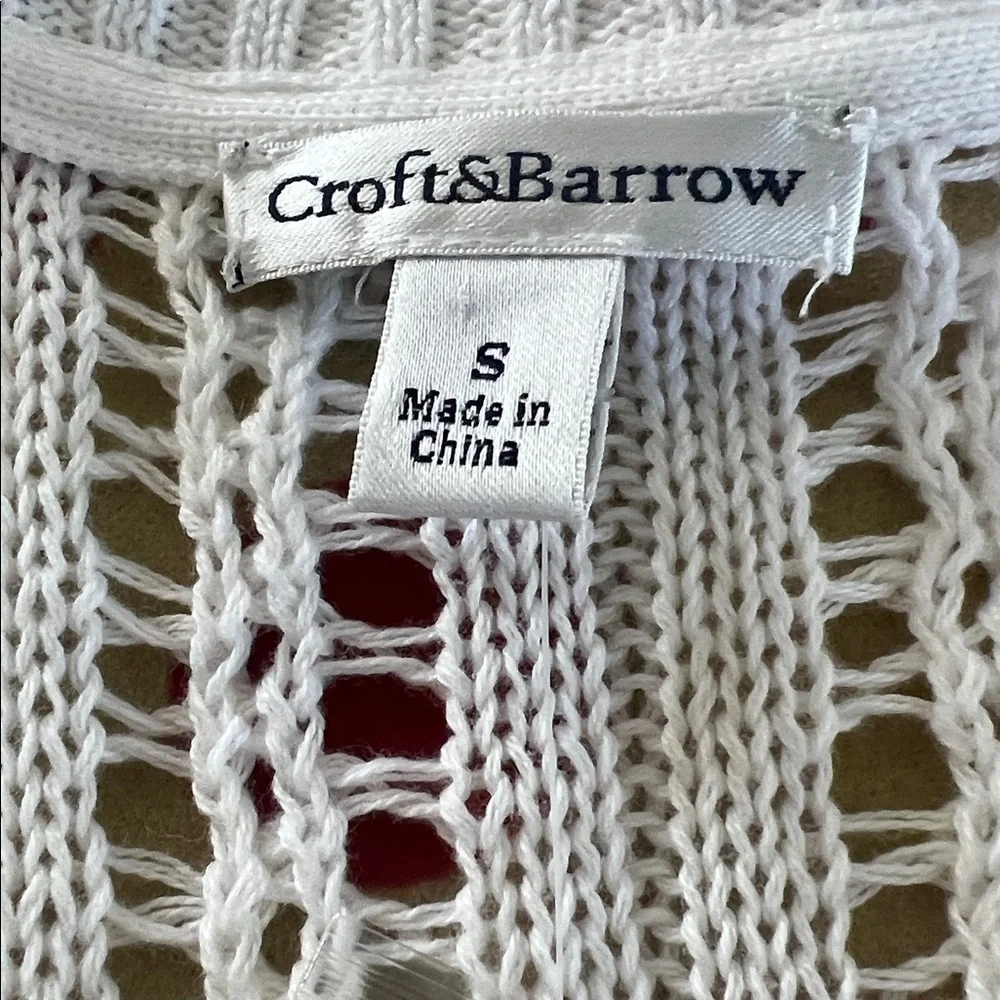 NWT - Croft & Barrow Ivory Open-Knit Cardigan